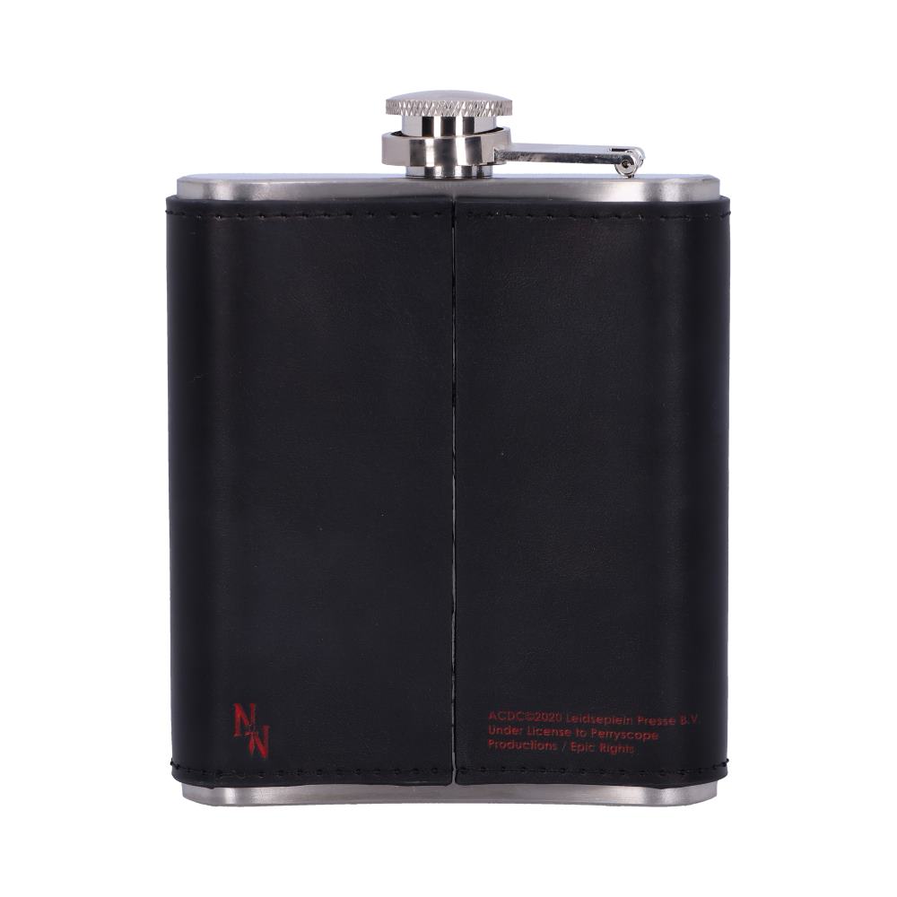 Ac dc black ice album embossed hip flask