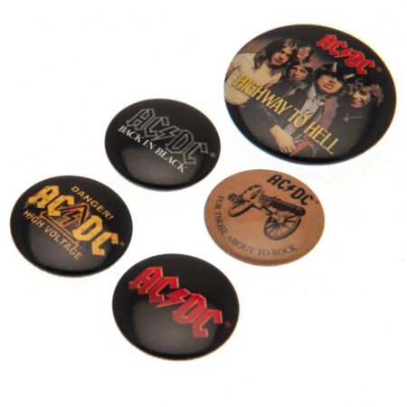 AC/DC Button Badge Set: 3 - Badges By AC/DC