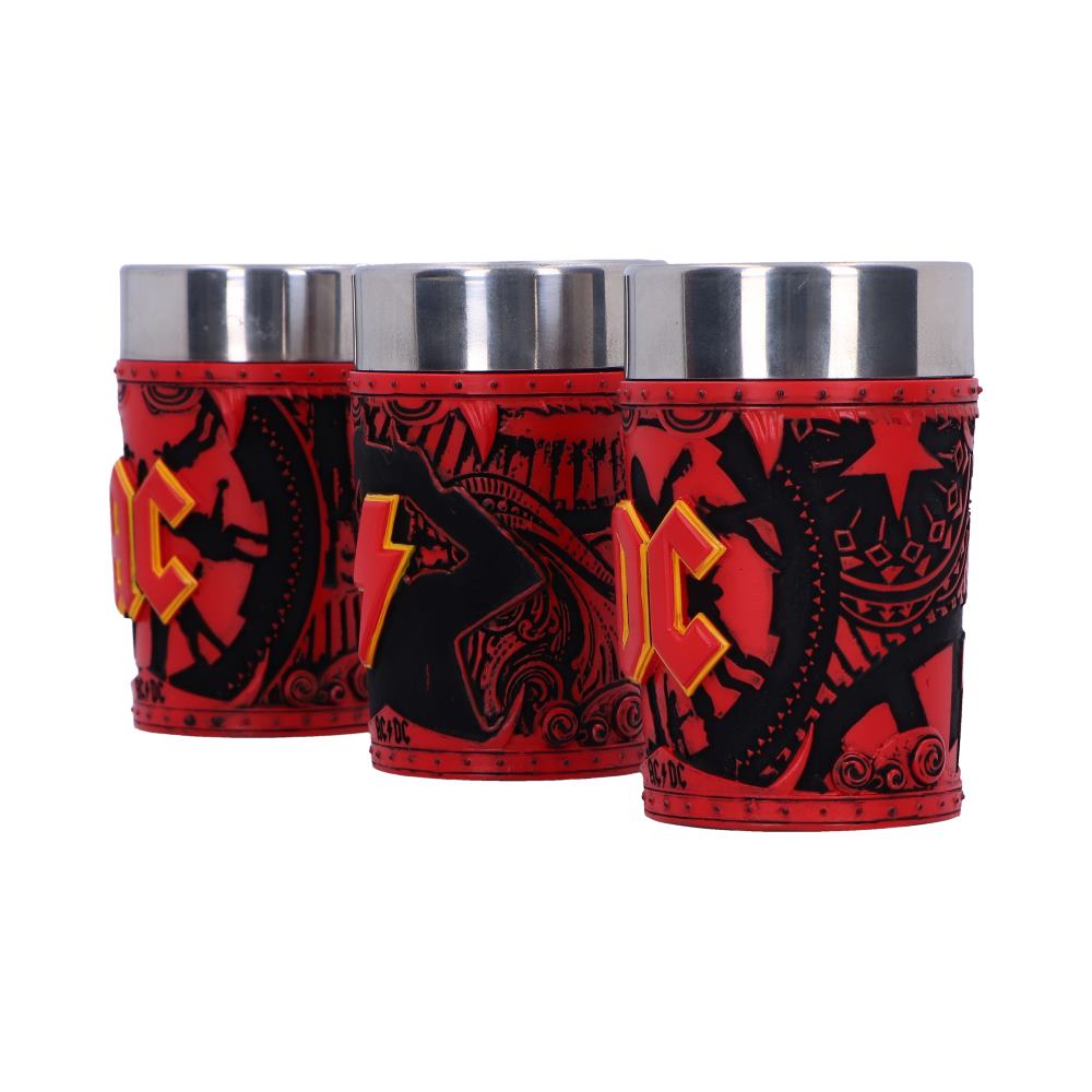Ac dc logo set 3 shot glass