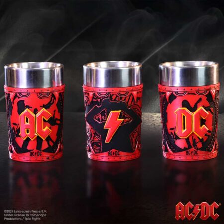 Ac dc logo set 3 shot glass