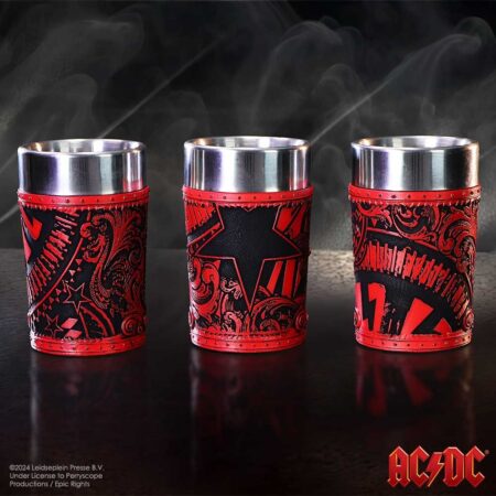 Ac dc logo set 3 shot glass