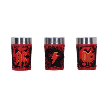 Ac dc logo set 3 shot glass