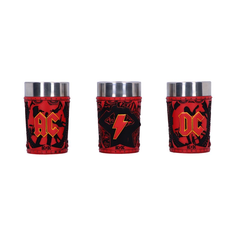 Ac dc logo set 3 shot glass