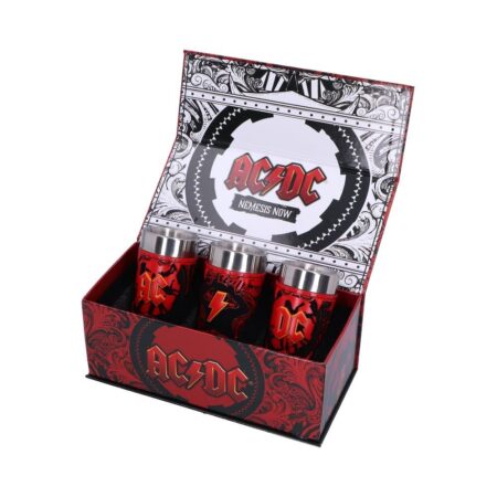 Ac dc logo set 3 shot glass
