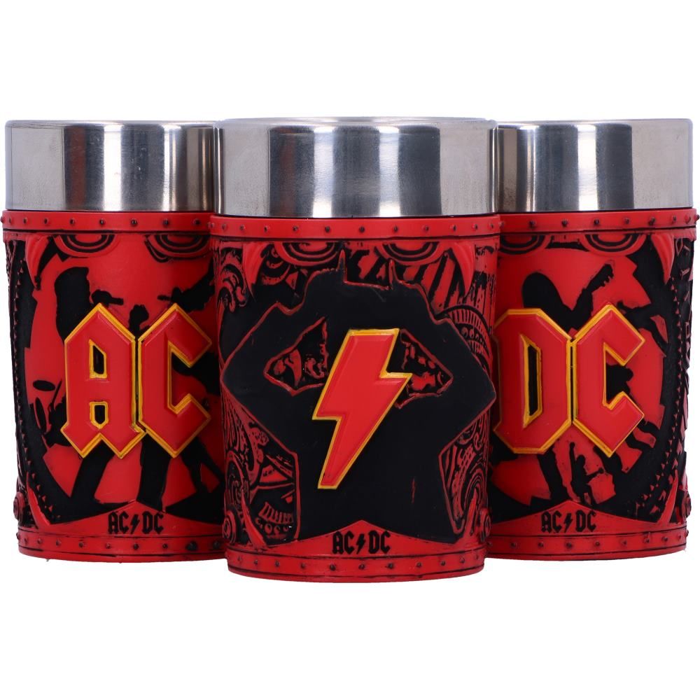 Ac dc logo set 3 shot glass