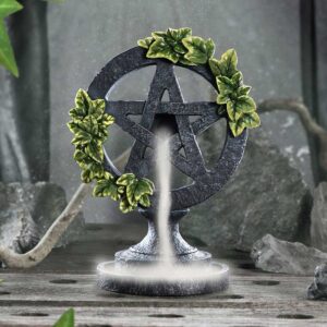 Aged Wiccan Pentagram Backflow Incense Burner 19cm: 1 - Incense Holders By NN Designs