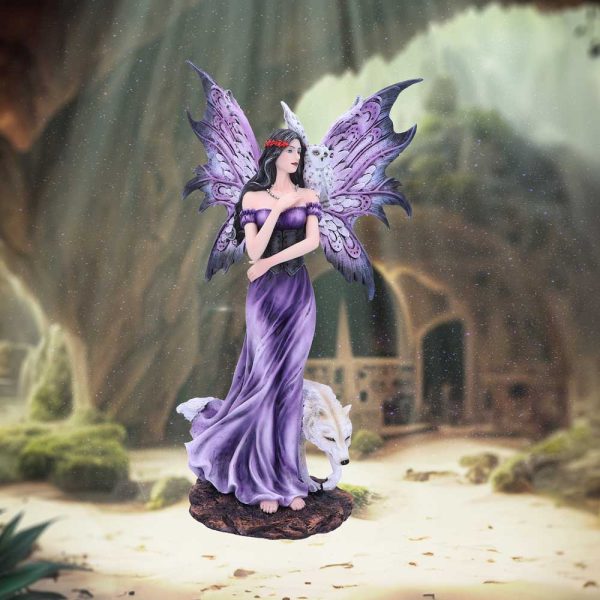 Amethyst Companions Purple Wolf and Owl Fairy Companion Figurine: 1 - Figures & Collectables By Gift Moments