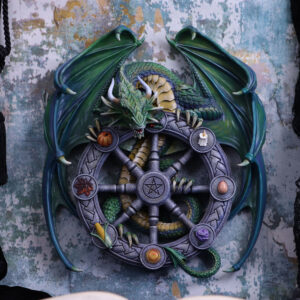 Anne Stokes Year of the Magical Dragon Pagan Wheel of the Year Wall Plaque: 1 - Wall Hanging Sculptures By Anne Stokes