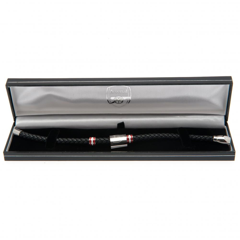 Arsenal FC Colour Ring Leather Bracelet: 3 - Jewellery By Arsenal