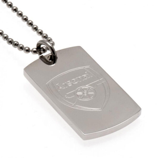 Arsenal FC Engraved Dog Tag & Chain: 2 - Jewellery By Arsenal