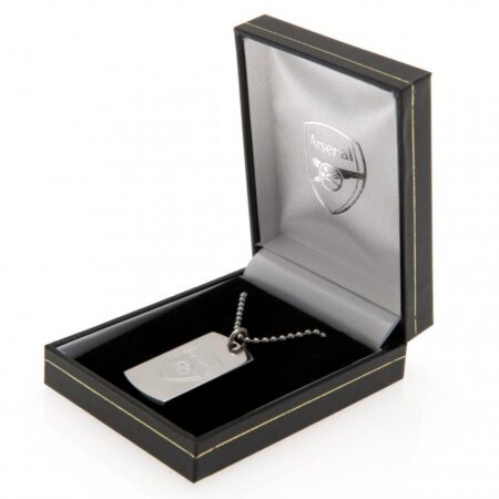 Arsenal FC Engraved Dog Tag & Chain: 1 - Jewellery By Arsenal