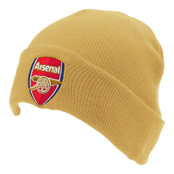 Arsenal FC Gold Cuff Beanie: 1 - Caps & Hats By Arsenal