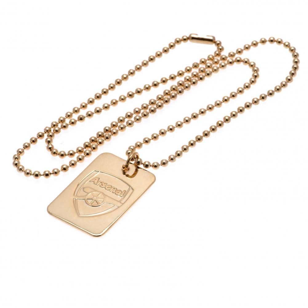 Arsenal FC Gold Plated Dog Tag & Chain: 3 - Jewellery By Arsenal