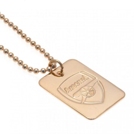 Arsenal FC Gold Plated Dog Tag & Chain: 2 - Jewellery By Arsenal