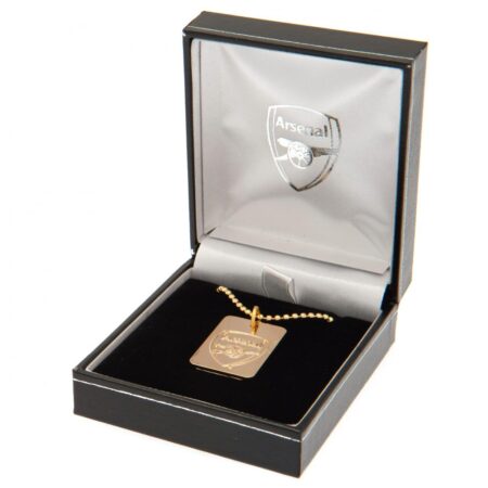Arsenal FC Gold Plated Dog Tag & Chain: 1 - Jewellery By Arsenal