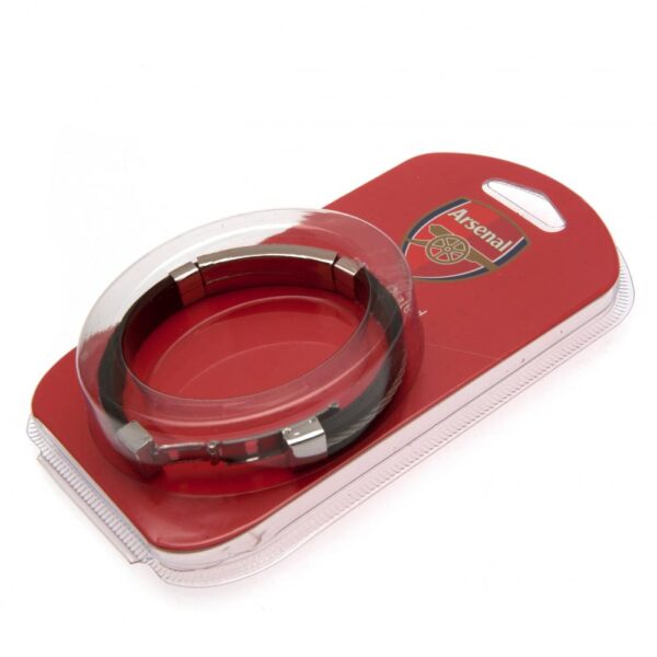 Arsenal FC Silver Inlay Silicone Bracelet: 2 - Jewellery By Arsenal