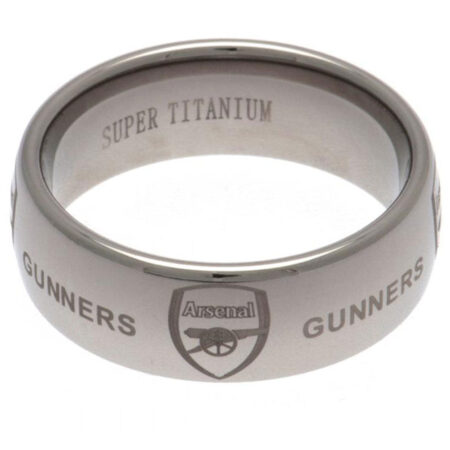 Arsenal FC Super Titanium Ring Medium: 2 - Jewellery By Arsenal