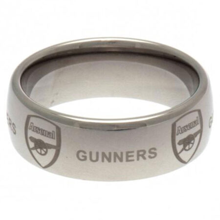 Arsenal FC Super Titanium Ring Medium: 3 - Jewellery By Arsenal