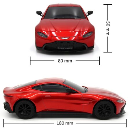 Aston martin vantage radio controlled car 1 24 scale red
