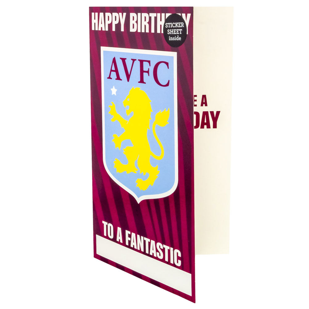Aston villa fc personalised birthday card