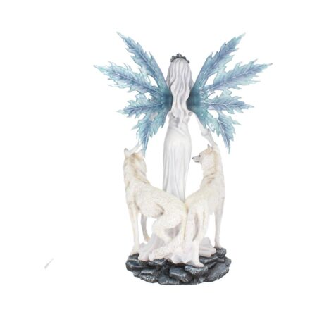 Aura Large Ice Fairy with Two Winter Wolf Companions Figurine: 5 - Figurines Extra Large (Over 50cm) By Gift Moments