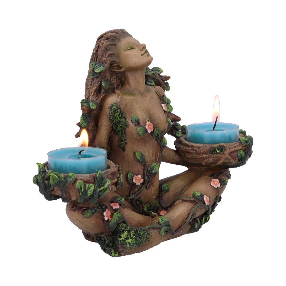 Balance nature female tree spirit tealight candle holder