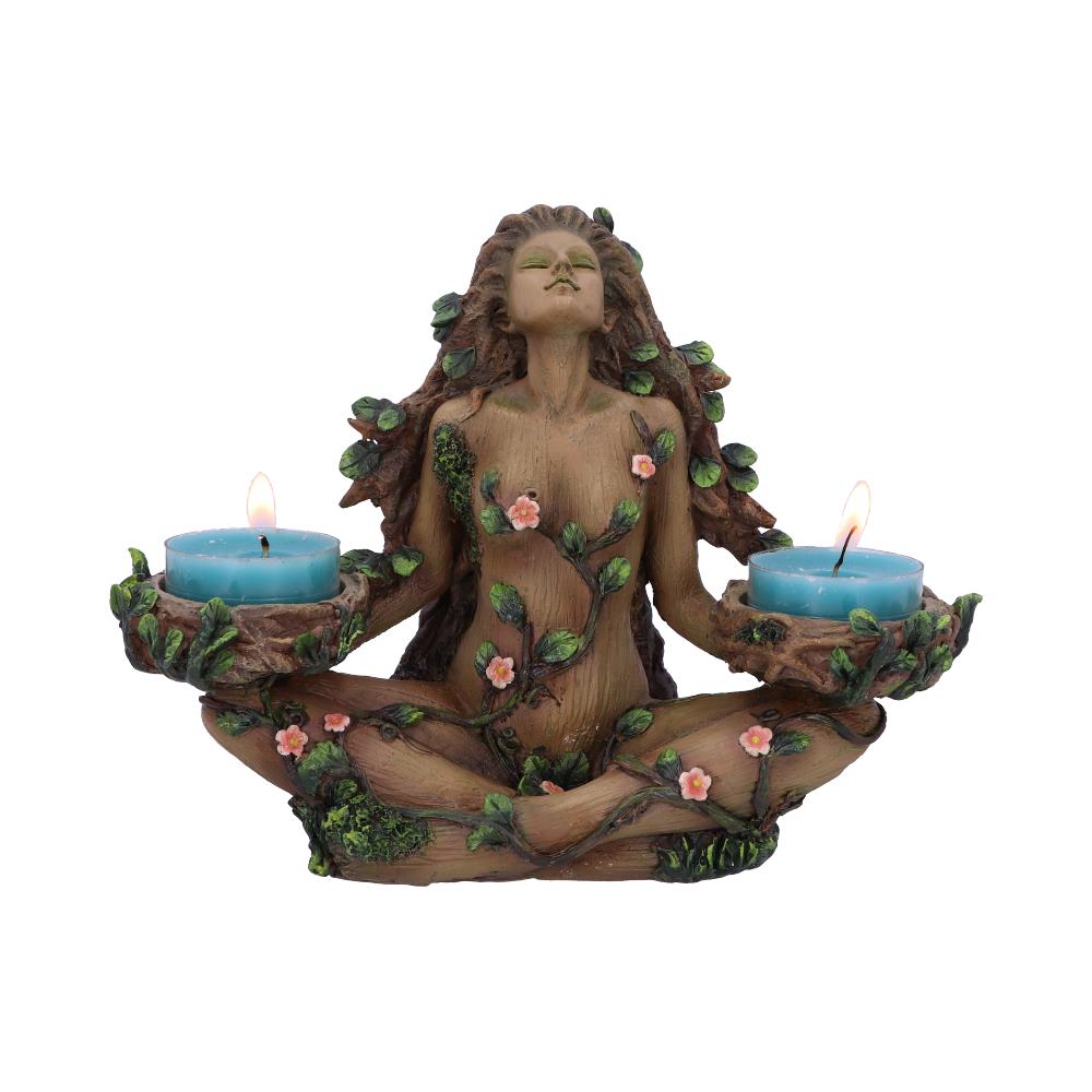 Balance nature female tree spirit tealight candle holder