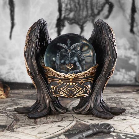Baphomet antiquity gothic snow globe 22 5cm