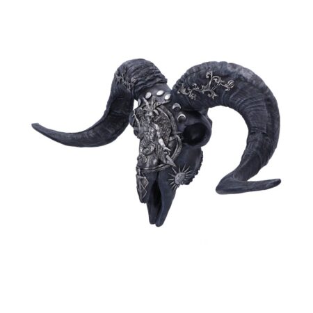 Baphomets veneration skull wall plaque 53cm