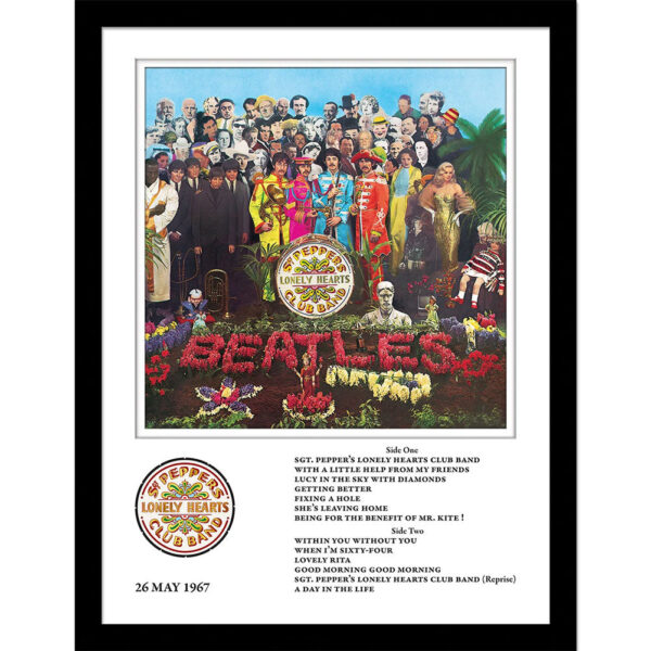 The Beatles Sgt Pepper Framed Collector Print: 1 - Framed Prints By The Beatles