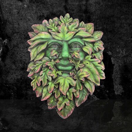 Beltanes bourgeon wall hanging mounted tree spirit green man
