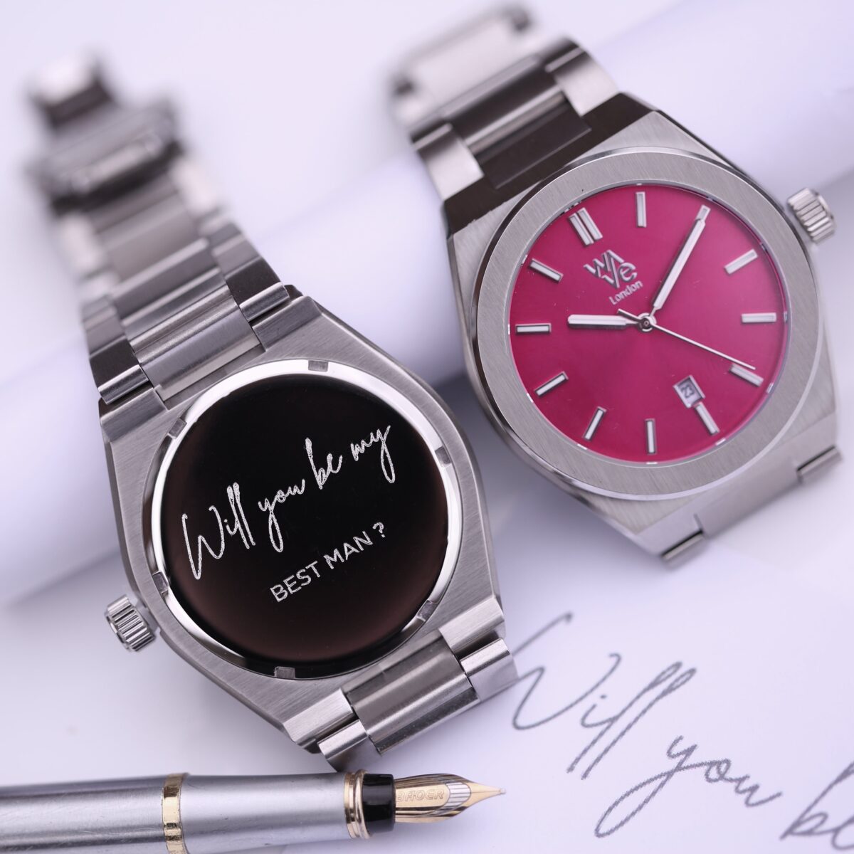 Bespoke Architect Wave Watch in Blush Ripple: 5 - Watches By Architect Watches