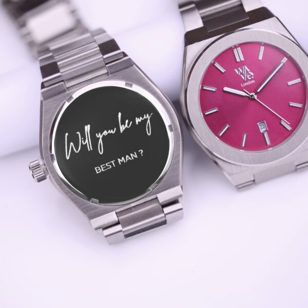 Bespoke Architect Wave Watch in Blush Ripple: 2 - Watches By Architect Watches