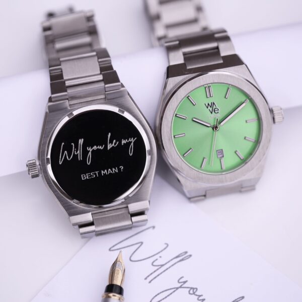 Bespoke Architect Wave Watch in Lime Surge: 1 - Watches By Architect Watches