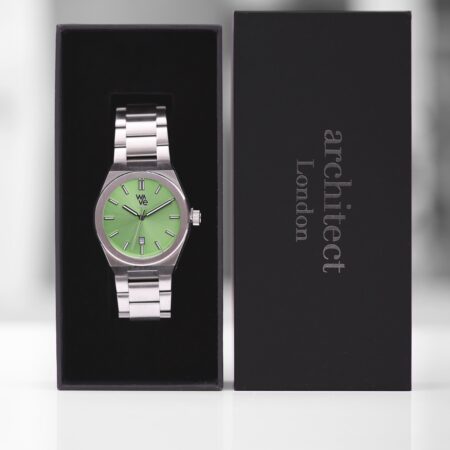 Bespoke Architect Wave Watch in Lime Surge: 5 - Watches By Architect Watches