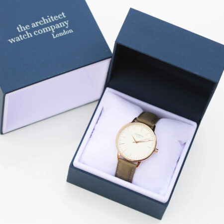 Bespoke ladies architect blanc watch light grey