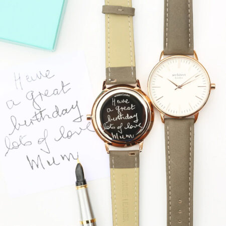 Bespoke ladies architect blanc watch light grey