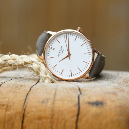 Bespoke ladies architect blanc watch light grey