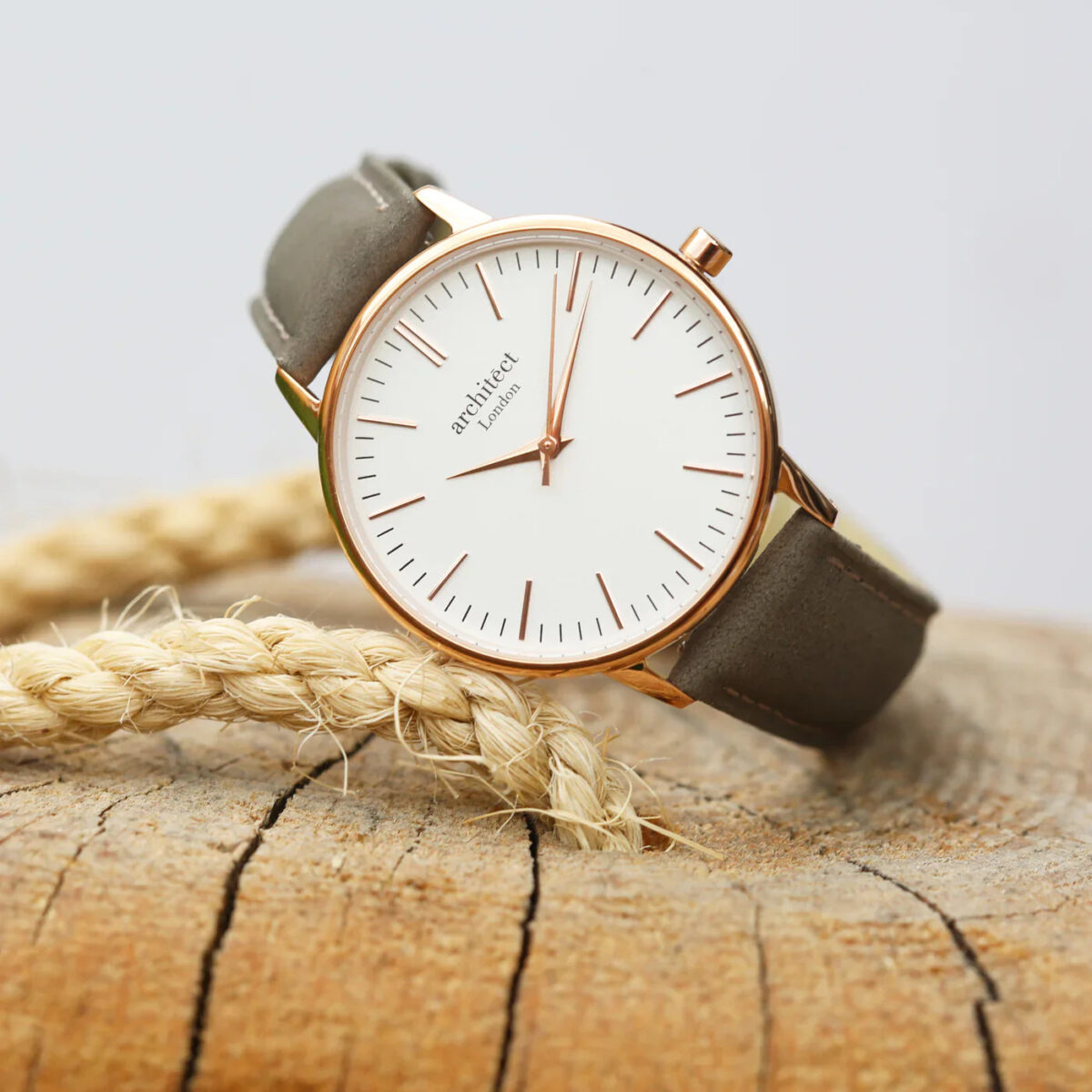 Bespoke ladies architect blanc watch light grey