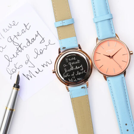 Bespoke ladies architect coral watch light blue