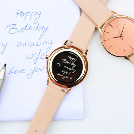 Bespoke ladies architect coral watch light pink