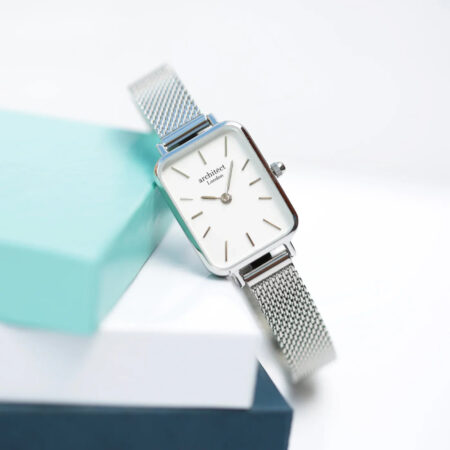 Bespoke ladies architect lille watch cloud silver