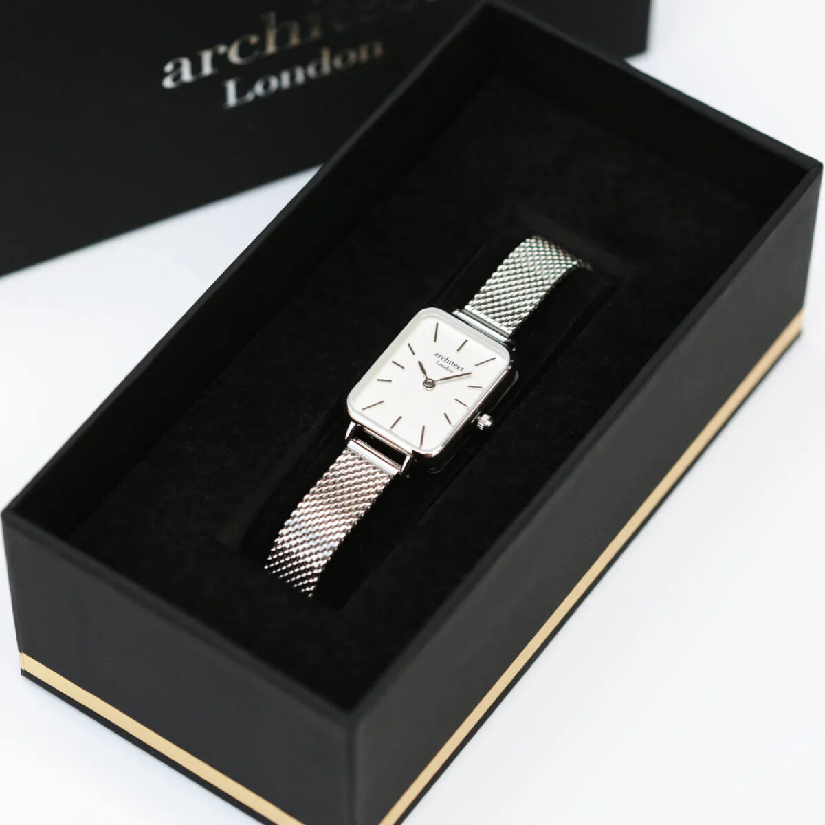 Bespoke ladies architect lille watch cloud silver