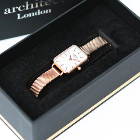 Bespoke ladies architect lille watch rose gold