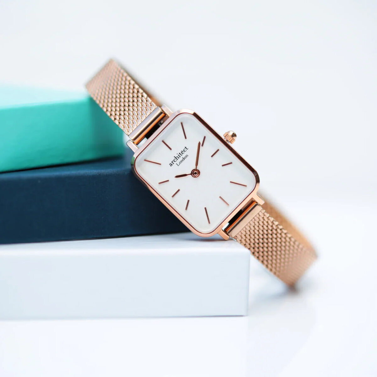 Bespoke ladies architect lille watch rose gold