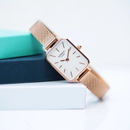 Bespoke ladies architect lille watch rose gold