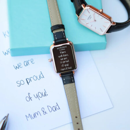 Bespoke ladies architect lille watch white