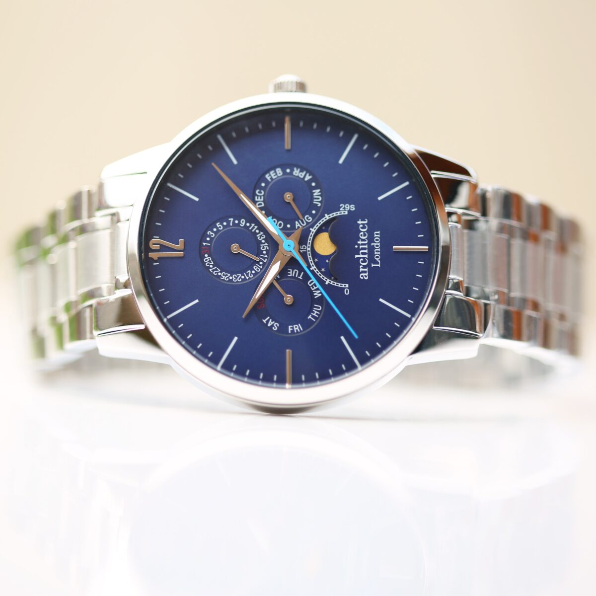 Bespoke mens architect apollo watch blue