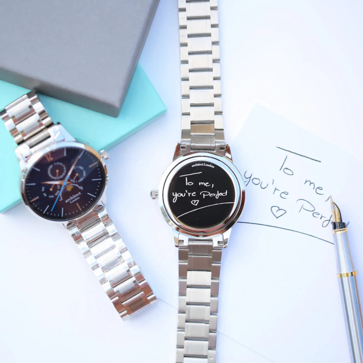 Bespoke mens architect apollo watch blue