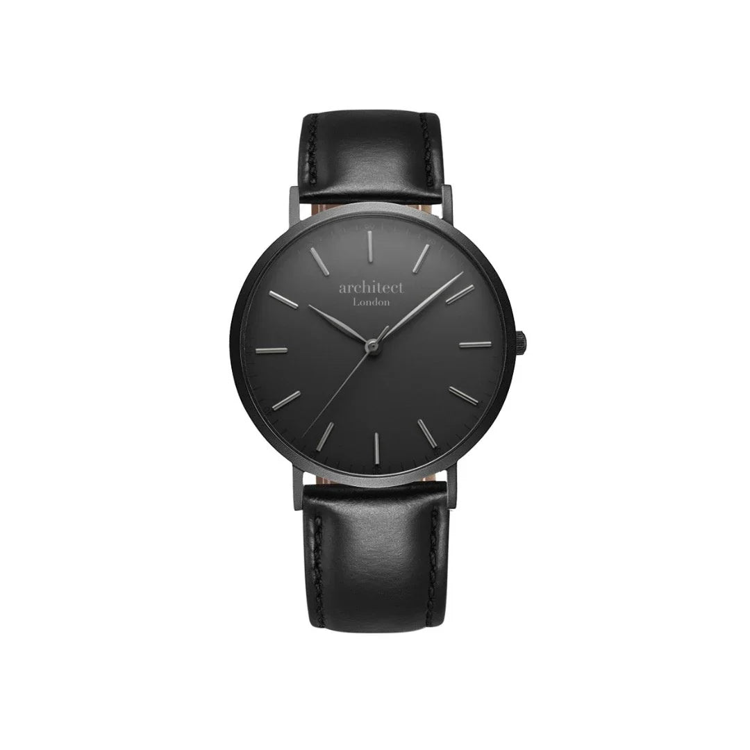 Bespoke Men’s Architect Minimalist Watch Jet Black: 8 - Watches By Architect Watches